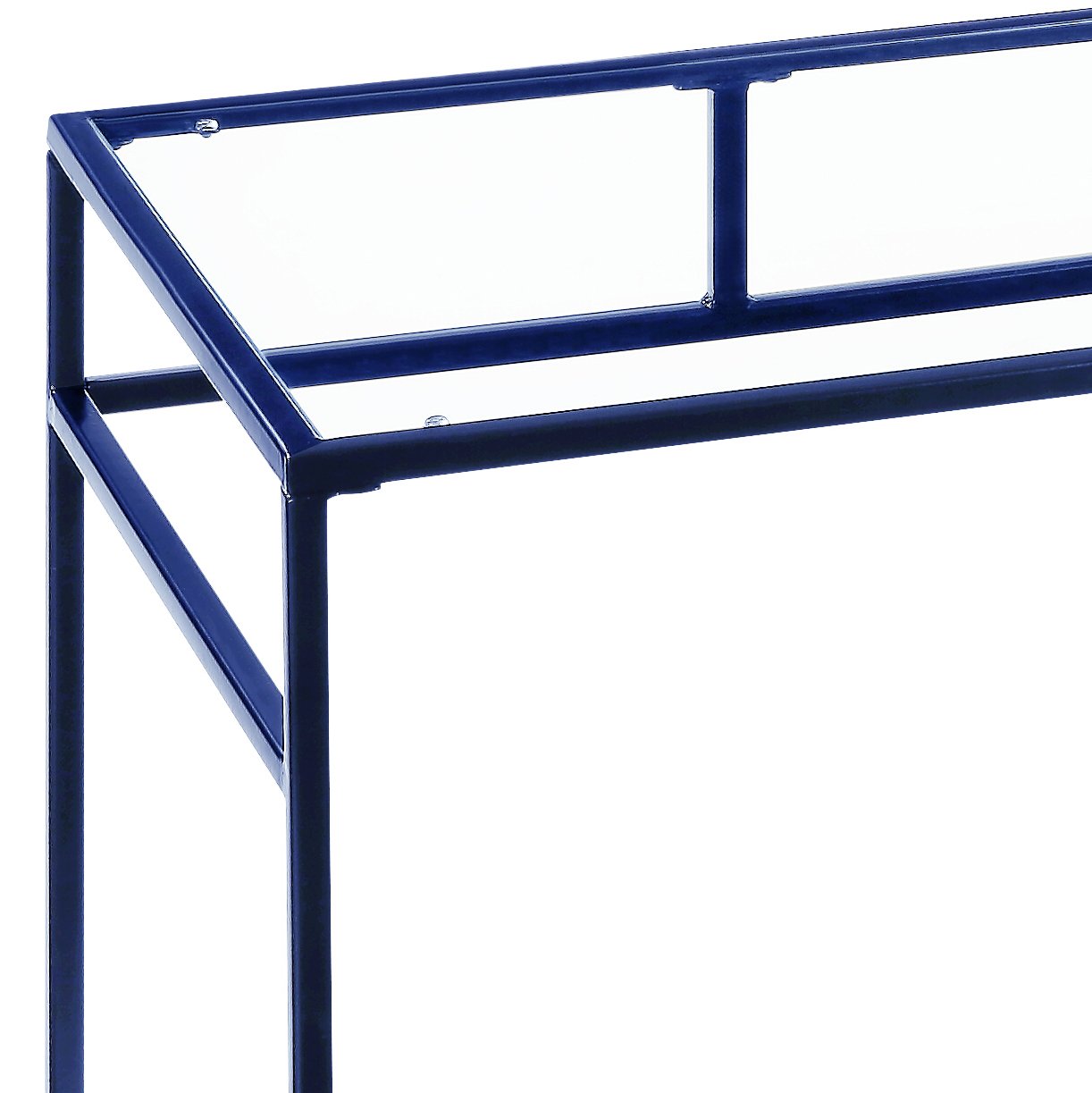 Yasin - Glass Top Writing Desk - Blue - Image 8