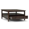 Warm Shaker - Square Coffee Table - Tobacco Brown - Image 2