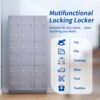 Lockers 18 Door With Lock For Employees, Storage Cabinet For Home Gym Office School Garage - Gray - Image 9