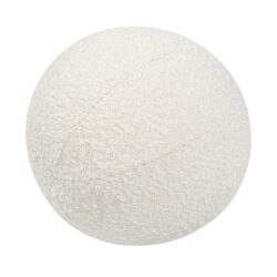 Luna - Round Sphere Accent Ball Throw Pillow - Ivory White