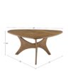 Triangle Wood Coffee Table Mid - Century Modern Design - Light Brown - Image 3