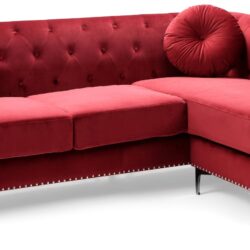 Pompano - Sofa Chaise - Burgundy