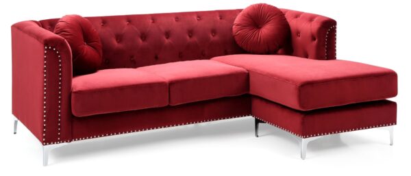 Pompano - Sofa Chaise - Burgundy