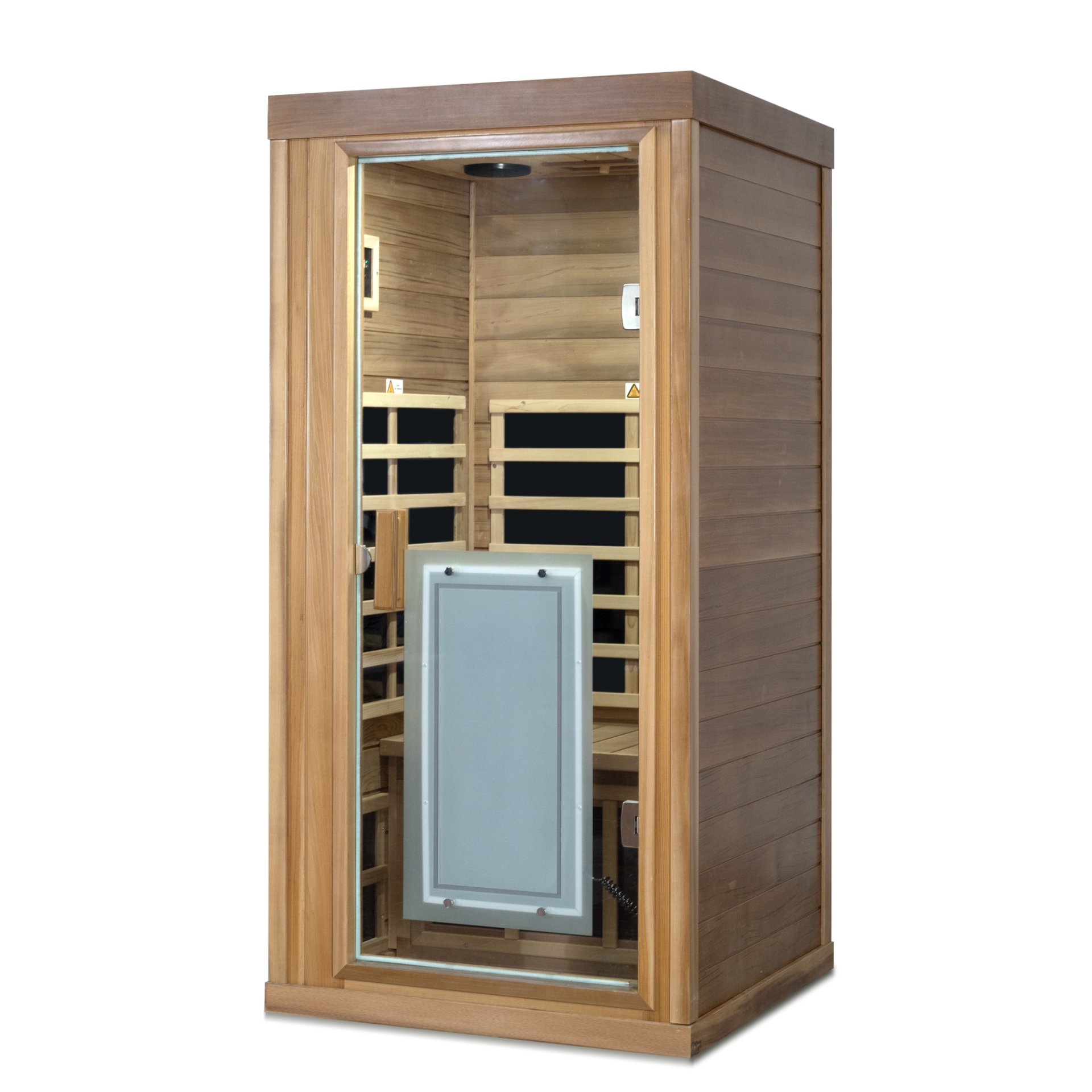 1 Person Far Infrared Standard Indoor Sauna Room - Red Cedar - Image 8
