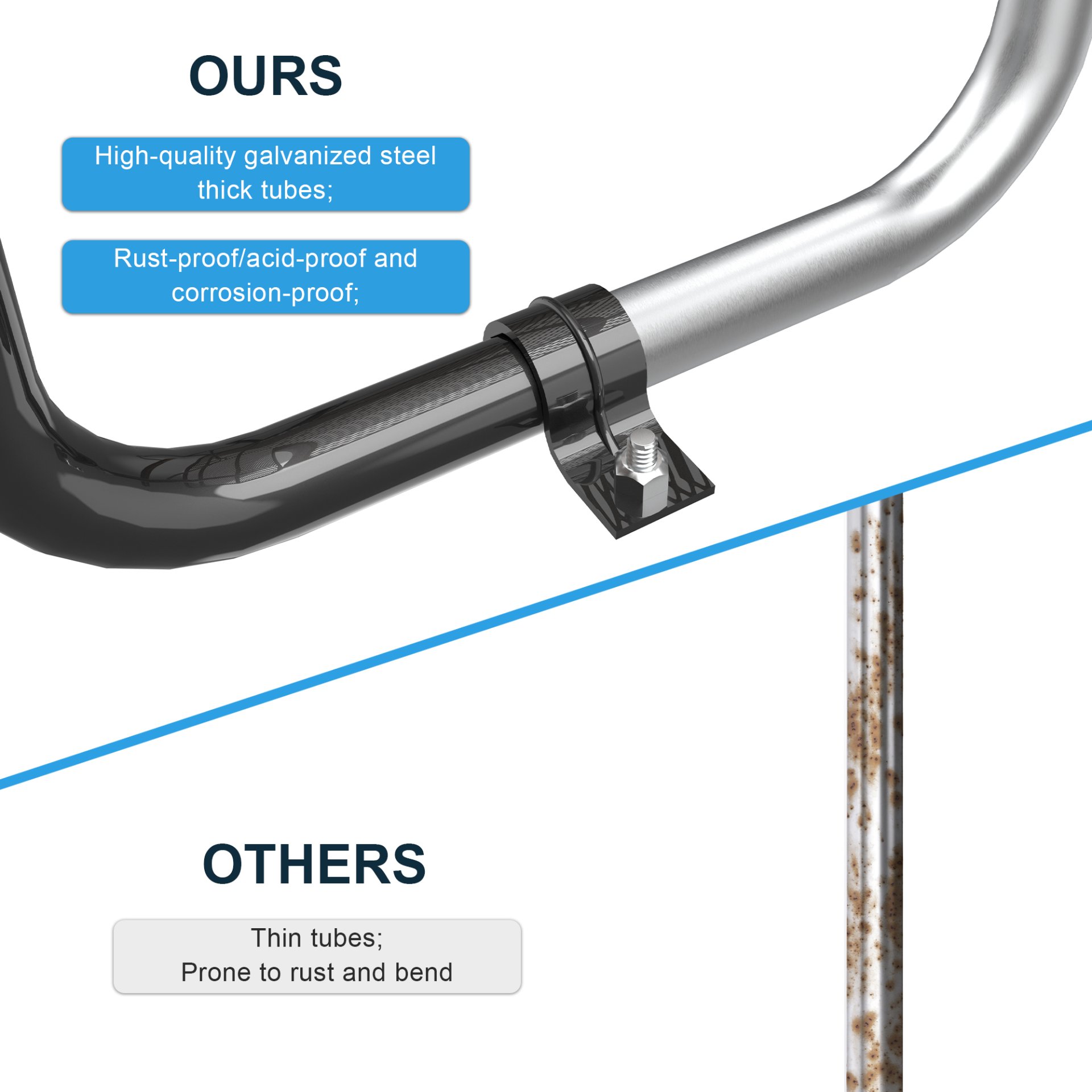 Expanded Metal Rectangular Picnic Table Set - Green - Image 6