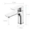 Single Handle Lavatory Basin Sink Faucet Brass Bathroom Faucet With Hot And Cold Water Control - Chrome - Image 3