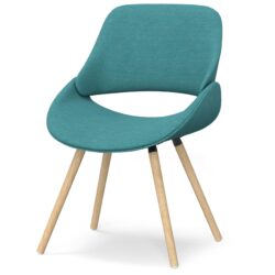 Malden - Bentwood Dining Chair - Turquoise Blue / Light Brown
