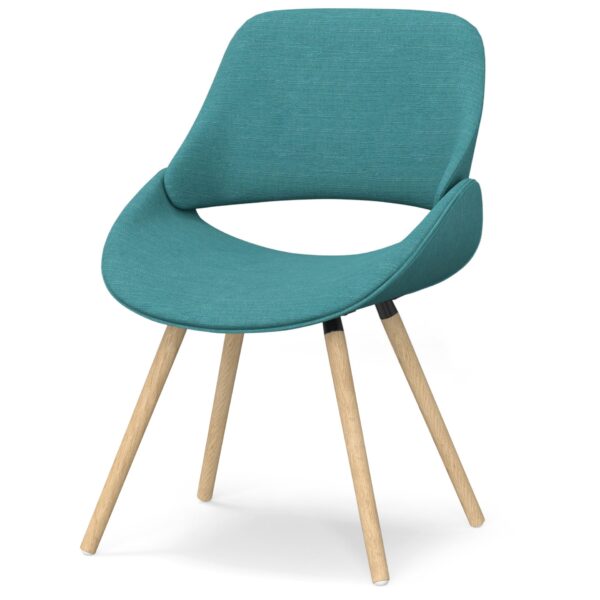 Malden - Bentwood Dining Chair - Turquoise Blue / Light Brown