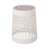 Transitional Cranbrook Side Table With Tile Mosaic Top - White - Image 6