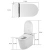 Smart Bidet Toilet With Remote Control And Auto Open / Close - White - Image 3