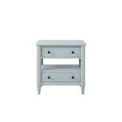 Open Nightstand With 2 Drawers - Light Blue