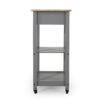 Tattnall - Kitchen Cart With Wheels - Gray - Image 8