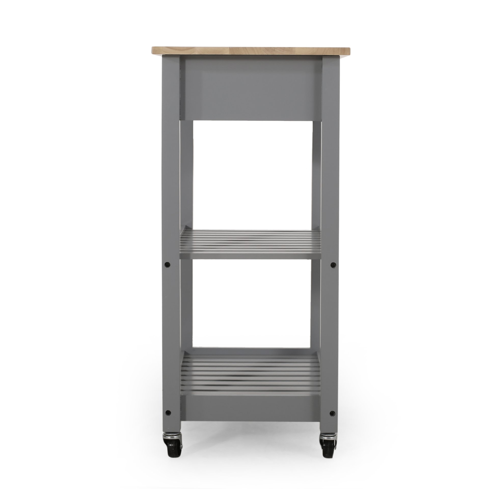 Tattnall - Kitchen Cart With Wheels - Gray - Image 8