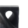 Mgo Twist Shape Side Table With Wood - Like Texture - Black - Image 9