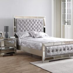 Full Bed Modern - Silver Champagne