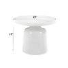 Zaid - Engineering Marble High Gloss End Table - White - Image 5