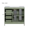 Bathroom Vanity With Two Soft Close Doors, Adjustable Shelves And Three Drawers - Green - Image 10