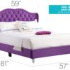 Full Bed Transitional Upholstered - Purple - Image 8