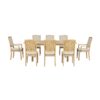 Topmax - Rustic Extendable Dining Table Set With Removable Leaf, 6 Upholstered Armless Dining Chairs And 2 Padded Arm Chairs, 9 Pieces - Natural - Image 10