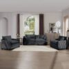 Warm And Cozy Home Theater Style Sofa Set With Soft Cushions - Gray - Image 2