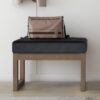 Milltown - Footstool Small Ottoman Bench - Distressed Black - Image 5