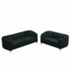 Oversized Sofa, 3 And 2 Seater Deep Tufted Couch - Black - Image 6