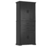 Storage Cabinet With Multi Functional Storage Space, 2 Drawers, Adjustable Shelf - Black - Image 15