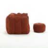 Soft Bean Bag Chair With High Resilient Foam (Chips) - Red / Brown - Image 23