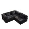 Convertible Floor Sofa Bed With Fixed Shape Frame, Boneless Modular Sectional Sofa, For Living Room - Black - Image 18