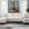 Valiant - Chenille Sectional Sofa With 4 Pillows - Ivory - Image 9
