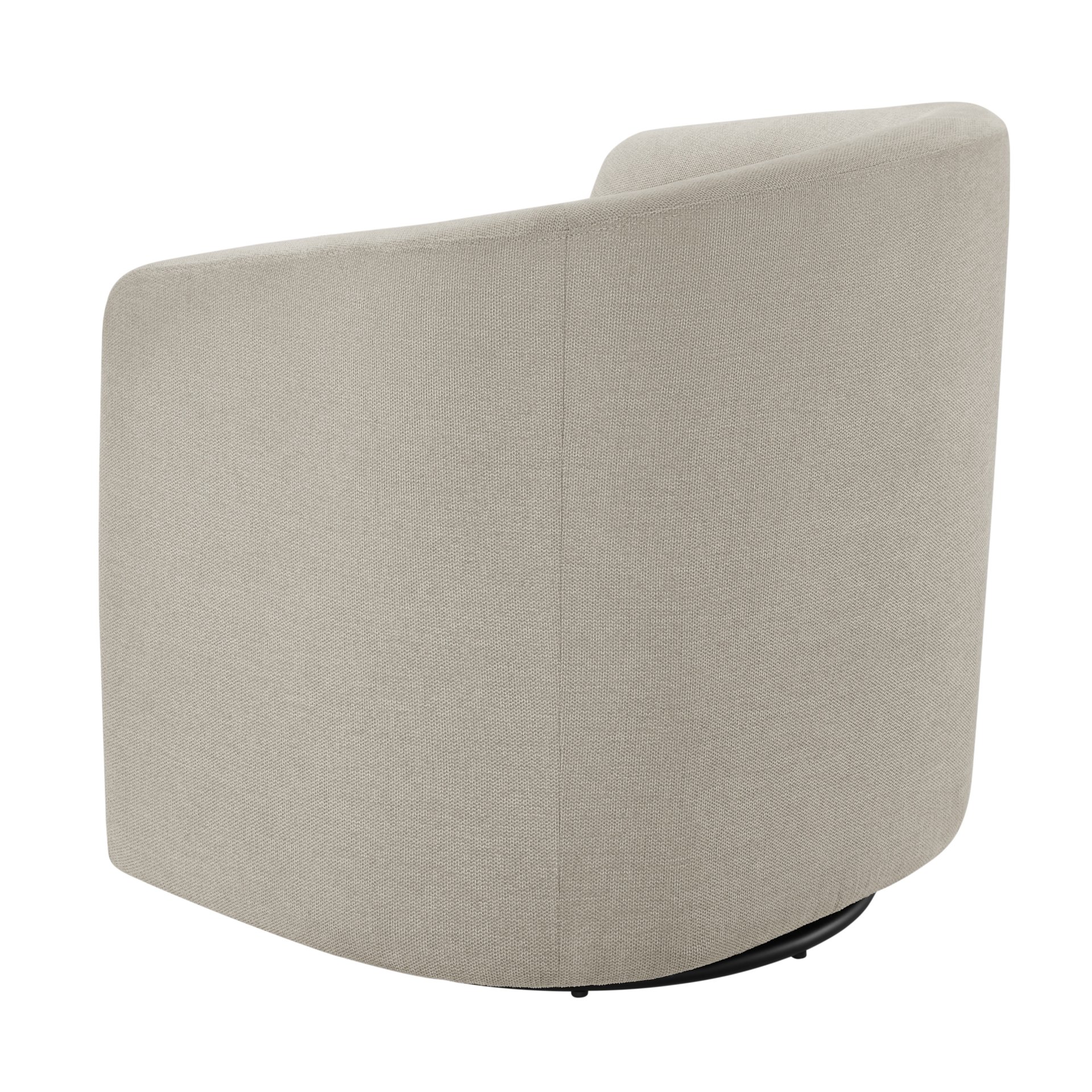 Ardena - Modern Sea Oat Swivel Barrel Chair - Beige - Image 11