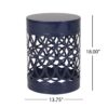 Outdoor, Metal End Table Large - Navy Blue - Image 3