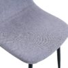 Luxury Simple Chair Linen Cotton High Resilience Dining Chair With Black Metal Legs (Set of 4) - Light Gray - Image 14