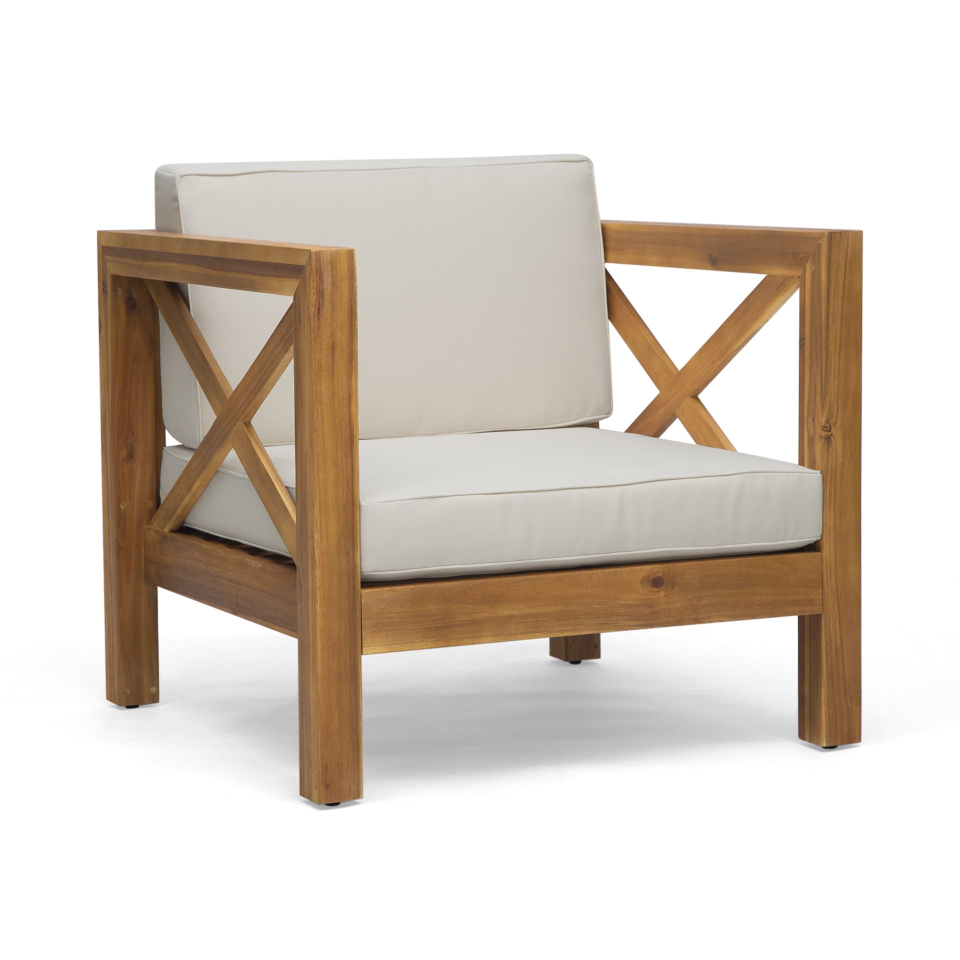 Brava - Modern Club Chair With Water Resistant Cushions - Beige - Image 7