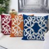 Dora - Vintage Vine Pillow Cover With Matching Back - Indigo - Image 5