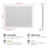 LED Bathroom Vanity Mirror, Wall Mounted Adjustable White / Warm / Natural Lights Anti-Fog Touch Switch With Memory Modern Smart Large Bathroom Mirrors - Silver - Image 17
