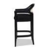 Americana - Mid-Century Modern Cane Back Counter Stool - Jet Black - Image 3