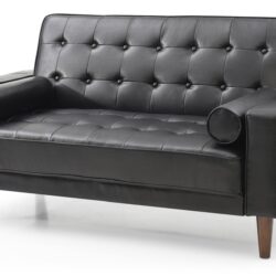 Loveseat Elegant With Versatile Bed Feature - Black