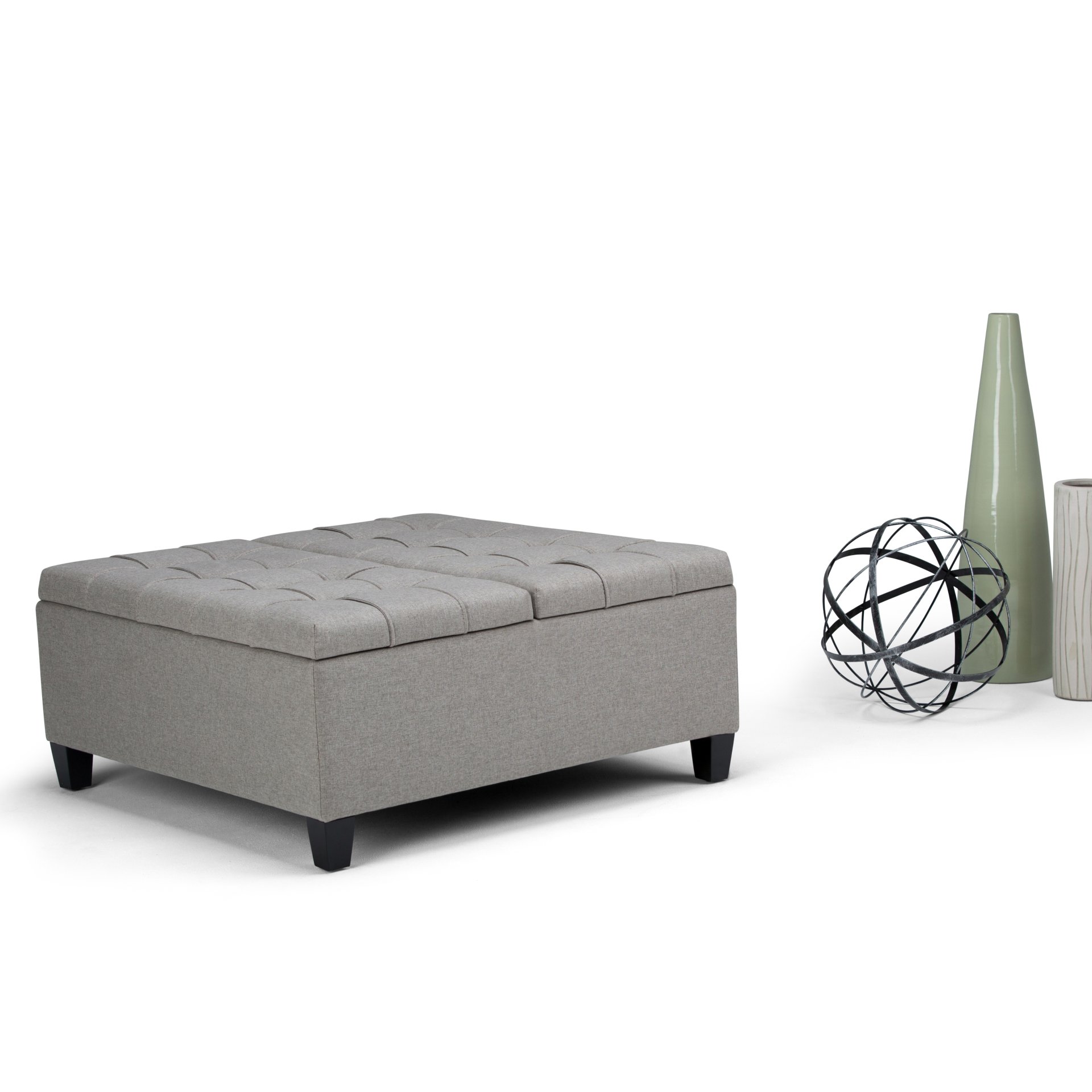 Harrison - Coffee Table Storage Ottoman - Dove Gray - Image 9