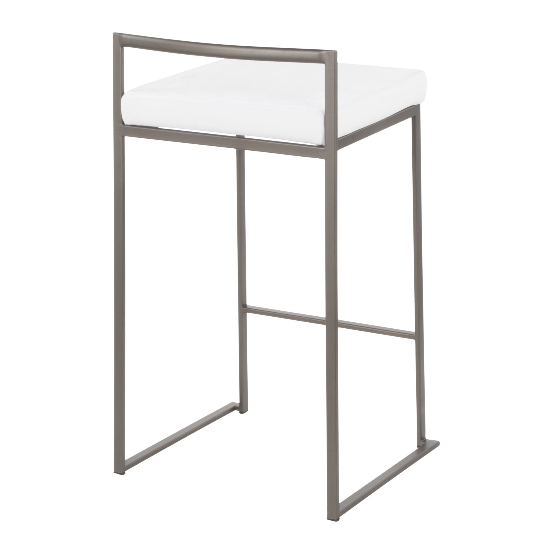 Fuji - Industrial Stackable Counter Stool (Set of 2) - White - Image 4