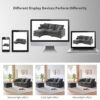 Modern, Modular Sofa, 4 Seat Chenille Sectional Couch Set With 2 Pillows Included, Freely Combinable Indoor Funiture - Black / Gray - Image 20