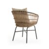Contemporary Outdoor Patio Chairs With Cushions (Set of 2) - Beige / Black - Image 6