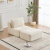Compressed Sofa, Single Chaise Longue, Movable Ottoman For Living Room - Beige - Image 11