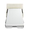 Twin Size Folding Ottoman Sleeper Bed With Mattress Convertible Guest Bed Chenille Upholstery - White - Image 11