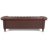 83.66" Width Traditional Square Arm Removable Cushion 3 Seater Sofa - Dark Brown - Image 7