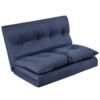 Floor Couch And Sofa Folding Chaise Lounge - Navy Blue - Image 2