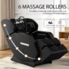 Massage Chair Recliner With Zero Gravity, Full Body Air Pressure - Black - Image 9