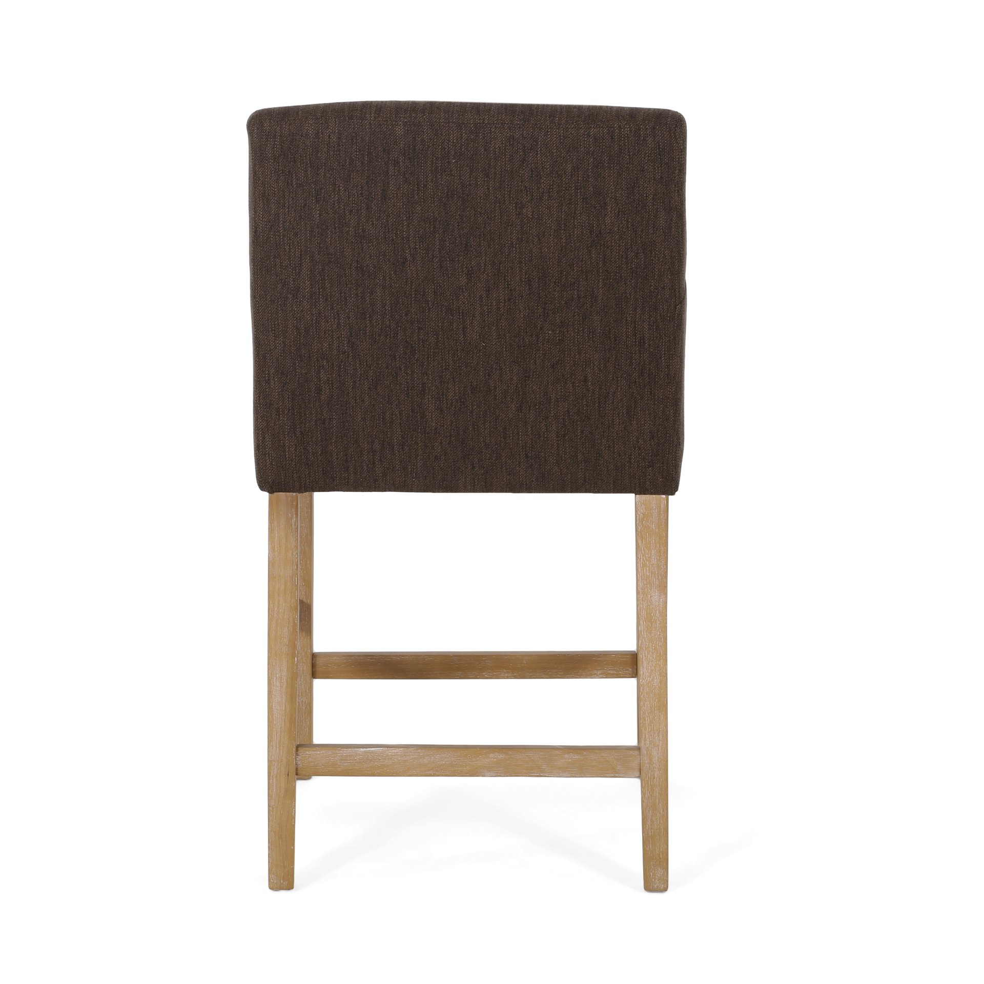 Charmed Upholstered Counter Stool With H Frame Base And Round Arms - Brown - Image 8