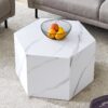 Modern Coffee Table With Complex Texture Patterns, Stylish And Durable Design - White - Image 4
