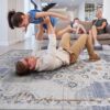Payas - 2' X 8' Medallion Runner Rug - Cream / Gold - Image 3